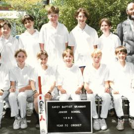 Year 7C cricket team, 1993